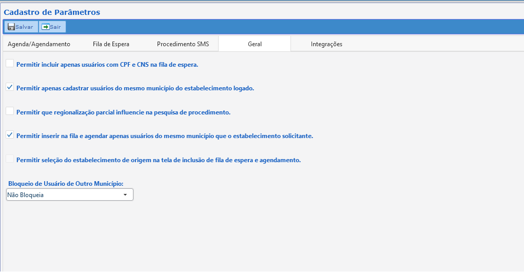  (image: http://wikka.fastmedic.com.br/wikka/images/Telas versão Web/Central Procedimentos/CADASTROS/ParametrosCP/AbaGeral.png) 